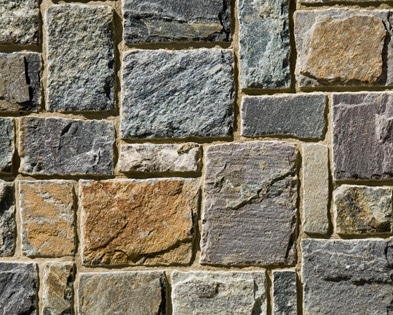 American Granite stone wall