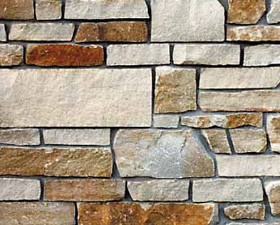 Desert blend stone wall