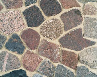 Handsplit Granite fieldstone wall