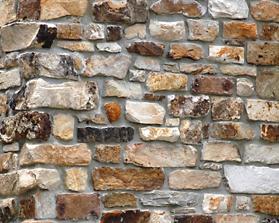 Indiana Hill Rubble stone wall