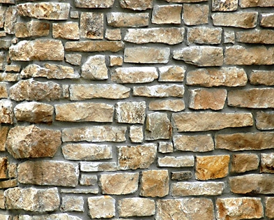 Indiana Brownstone Rubble stone wall