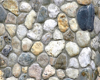 Indiana cobbles stone wall