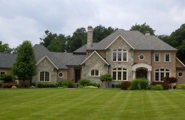 Buff Gray Castle Rock Stone Home